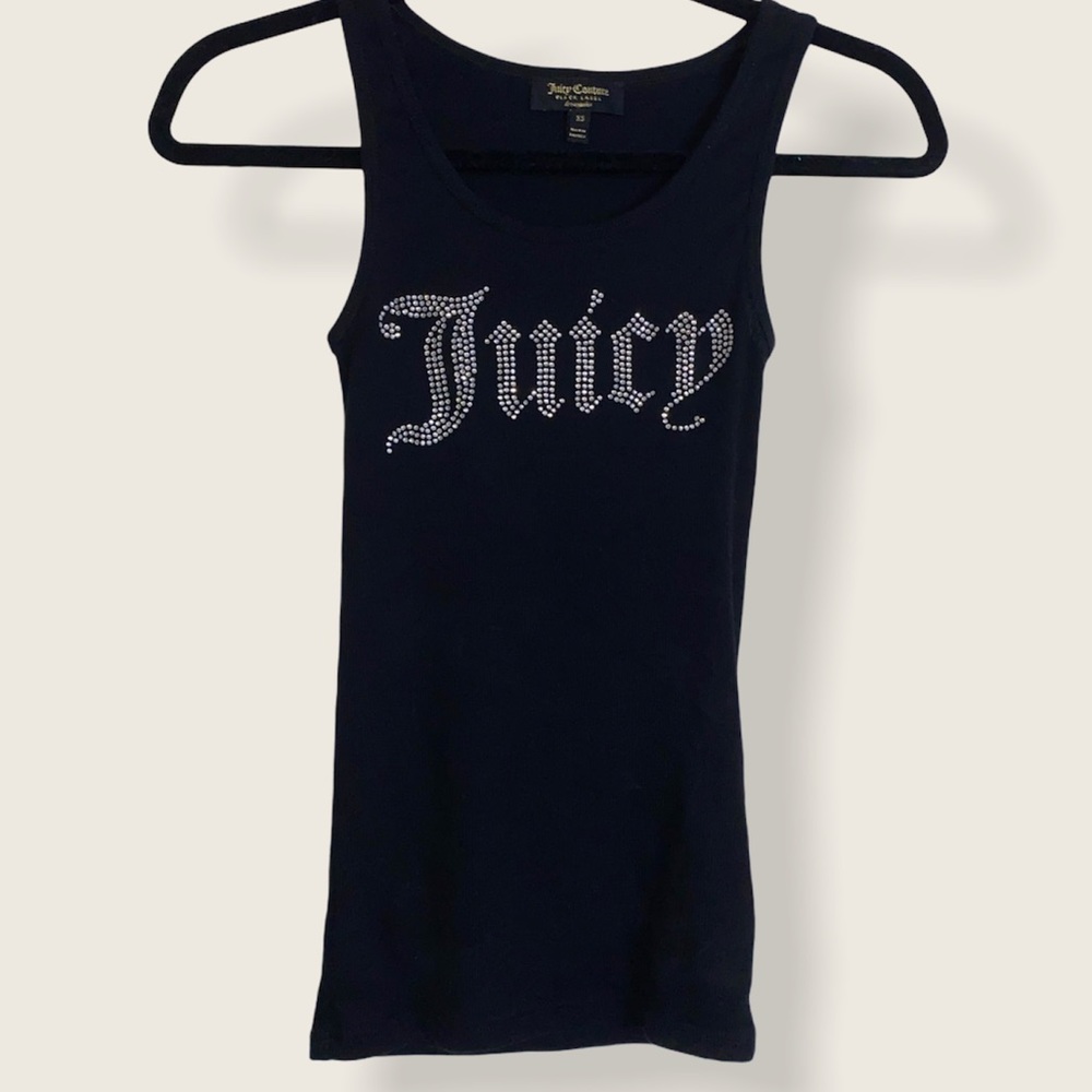 Brand New Embellished Juicy Couture black tank top